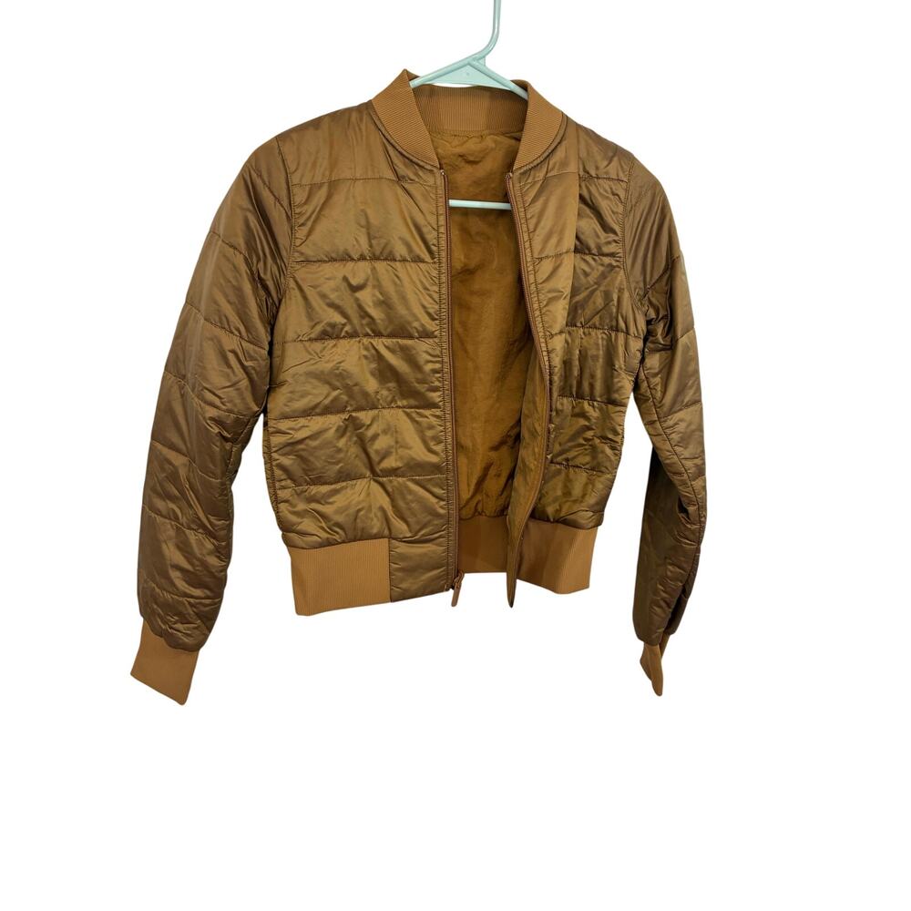 Lululemon Reversible Non-Stop Bomber Jacket Women’s Small Gold EUC Streetwear